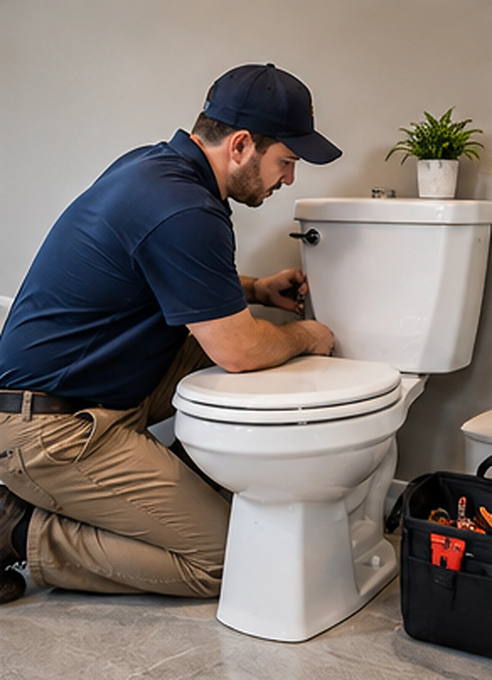 Plumber checking signs of a ceiling leak during emergency plumbing service in Ridgewood, NJ