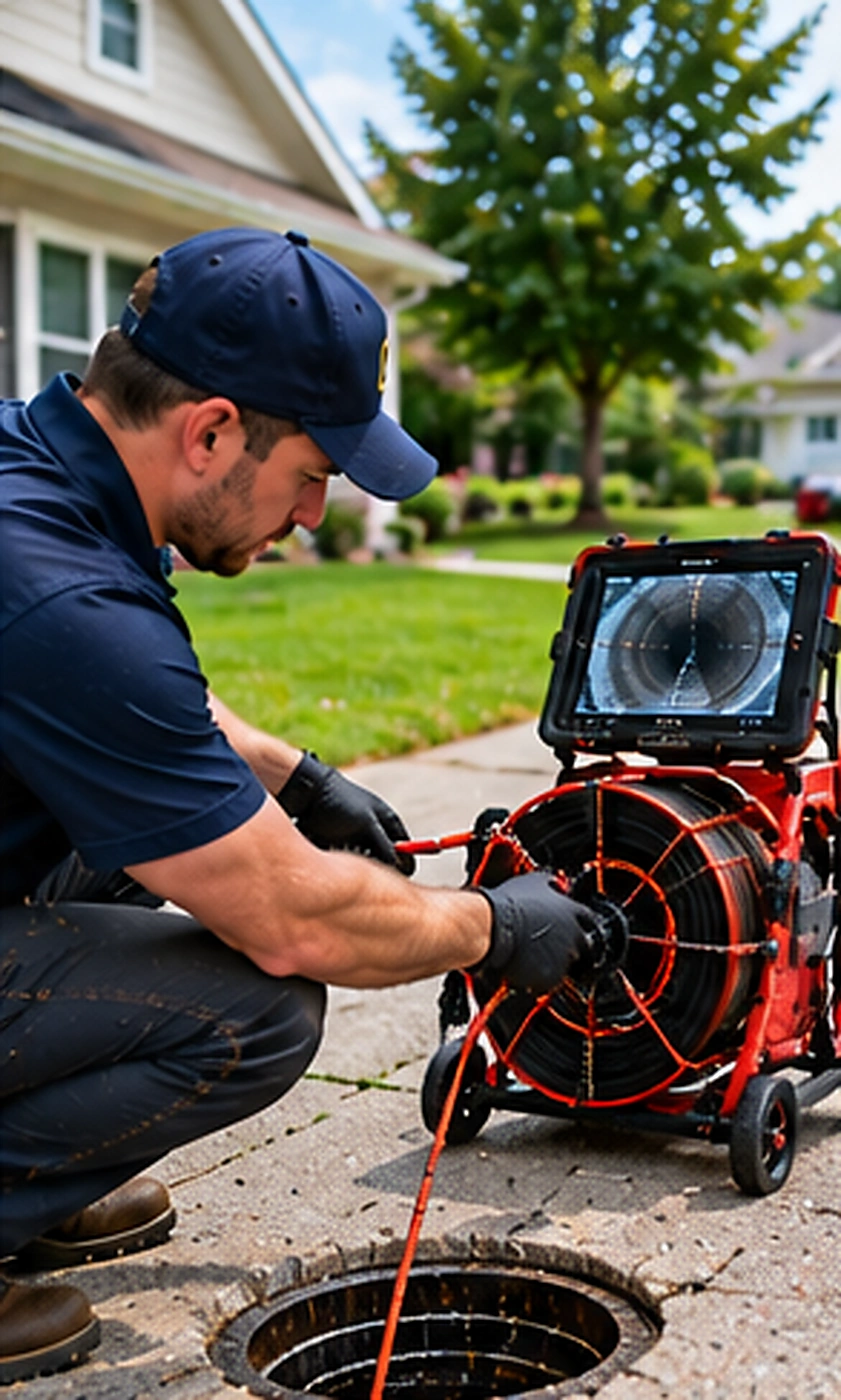 Burst pipe spraying water during gas line repair & leak detection service in Ridgewood, NJ