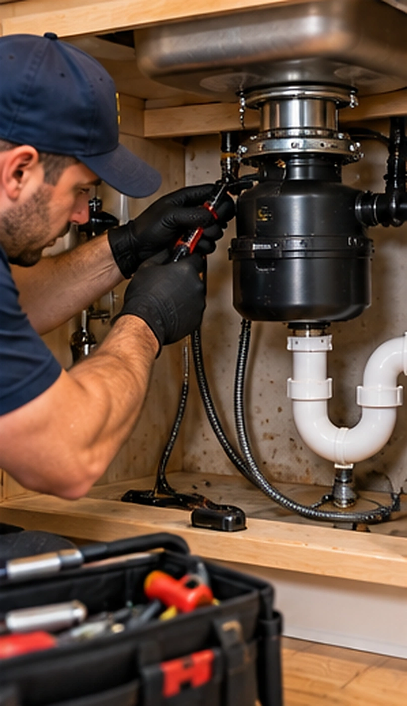 Homeowner using a kitchen faucet during sump pump battery backup service in Ridgewood, NJ